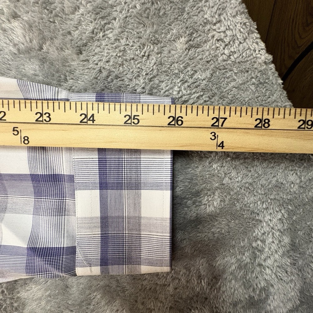 Egara Men's XL NWT Purple Plaid Non-Iron Slim Fit LS Dress Shirt SEE DESCRIPTION - Picture 15 of 16